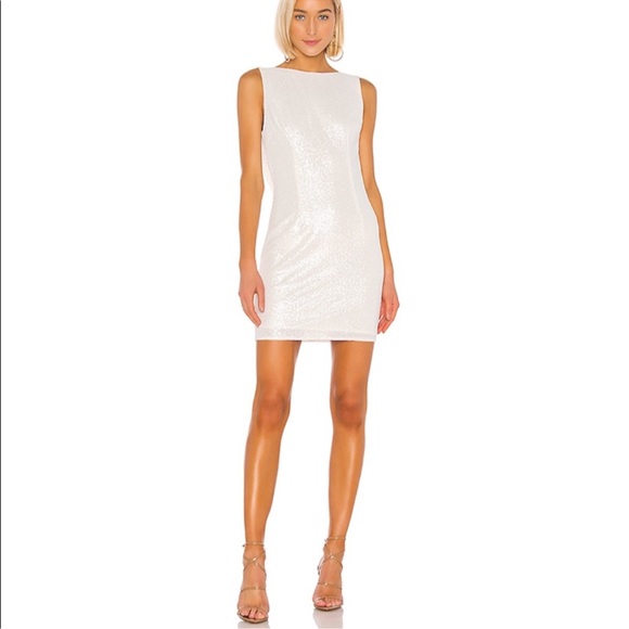 NWT Katie May Revolve Sparkle Dress in Ivory - Picture 2 of 16
